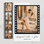 ハッピーニューイヤー クラシックカメラフィルム コラージュ写真 シーズンカード (正面/裏面)