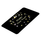 ハッピーニューイヤー・スターズ・オンブラック マグネット (左側)