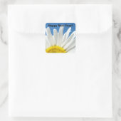 ハッピーニューイヤー！ステッカーブルースカイホワイトデイジー スクエアシール (バッグ)