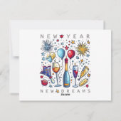 ハッピーニューイヤー ニュードリームス 2026 家族おそろい 松 シーズンカード (裏面)