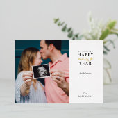 ハッピーニューイヤー・フォイル・ホリデー・フォト・カード 箔シーズンカード (立ち正面)