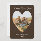 ハッピーニューイヤー フォト ハート シーズンカード (正面)