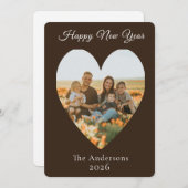 ハッピーニューイヤー フォト ハート シーズンカード (正面/裏面)