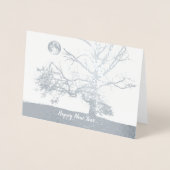 ハッピーニューイヤー：プロスペクト公園，ニューヨーク – 休日 箔カード (正面)