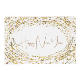 「ハッピーニューイヤー」ホリデイランチョンマット ラミネート プレート