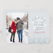 ハッピーニューイヤー |ホリデーフォトカード シーズンカード (正面/裏面)