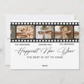 ハッピーニューイヤー ミニマル カメラ フィルム コラージュ フォト シーズンカード (裏面)