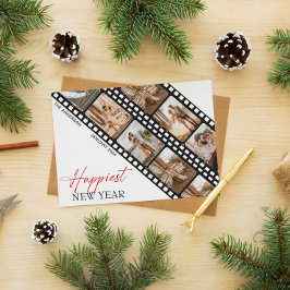 ハッピーニューイヤー ミニマル カメラ フィルム コラージュ フォト シーズンカード