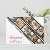 ハッピーニューイヤー ミニマル カメラ フィルム コラージュ フォト シーズンカード (スタンド正面)