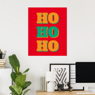 ハッピーニューイヤー メリークリスマス ホリデーシーズン ホホー ポスター