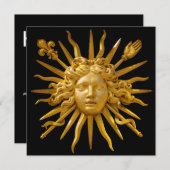 ハッピーニューイヤー/ルイ十四世のシンボル シーズンカード (正面/裏面)