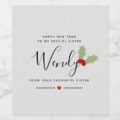 ハッピーニューイヤー ワインラベル (シングルラベル)