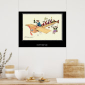 ハッピーニューイヤー・ヴィンテージ・ポスター ポスター (キッチン)