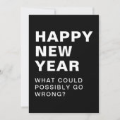 ハッピーニューイヤー　何が悪いことがあるの？ ブラック シーズンカード (正面)