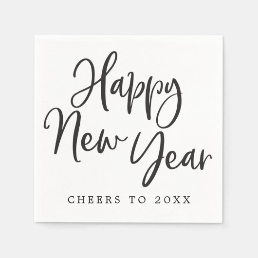 ハッピーニューイヤー – 大晦日パーティーナプキン スタンダードカクテルナプキン (正面)