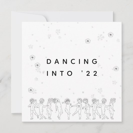 ハッピーニューイヤーB&Wハンドドロー踊りクイーン 招待状 (正面)