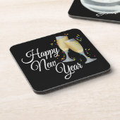 ハッピーニューイヤーIシャンパングラス コースター (左側)