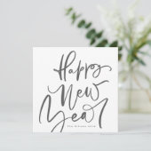 ハッピーニューイヤーinプレーン手書き文字 シーズンカード (スタンド正面)