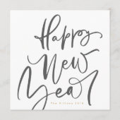 ハッピーニューイヤーinプレーン手書き文字 シーズンカード (裏面)