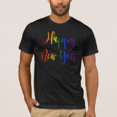 ハッピーニューイヤーLGBTQゲイプライドクリスマス Tシャツ (正面)