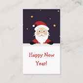 ハッピーニューイヤーSanta Clausギフトラベル 名刺 (裏面)