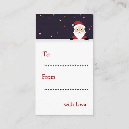 ハッピーニューイヤーSanta Clausギフトラベル 名刺 (正面)