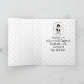 ハッピーニューイヤーShetland Sheepdog （トリカラー）かわいい カード (内部)