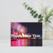 ハッピーニューイヤーSydney Australia Night Lights ポストカード (スタンド正面)