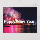 ハッピーニューイヤーSydney Australia Night Lights ポストカード (正面)