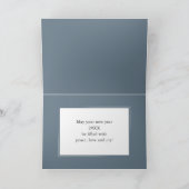 ハッピーニューエレガントイヤーシンプル石板ブルーフォト シーズンカード (内部)