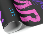 ハッピーニューカスタム年の色ポップ・アートの包み紙 ラッピングペーパー (ロールコーナー)