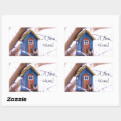 ハッピーニューハウスステッカー 長方形シール (シート)