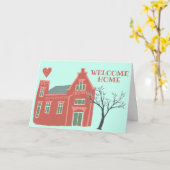 ハッピーニューホーム図解入りの、写真付きのカスタム カード (黄色い花)