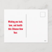 ハッピーニュー中国の辰年 シーズンポストカード (裏面)