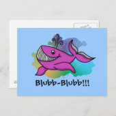 ハッピーニリングクジラ ポストカード (正面/裏面)