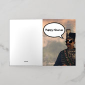ハッピーノウルーズカード – ペルシャ語（イラン）新年 箔グリーティングカード (外側レイダウン)