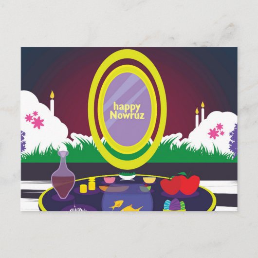 ハッピーノウルーズ新年 ポストカード (正面)