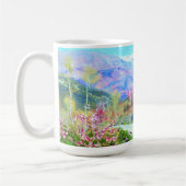 ハッピーノウルーズ。ペルシャの新年の贈り物マグ コーヒーマグカップ (左)