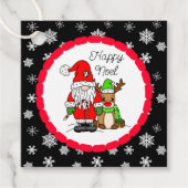 ハッピーノエル格言サンタ&トナカイのクリスマス フェイバータグ (正面)