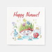 ハッピーノーズハフトシンおもしろいテーブル スタンダードカクテルナプキン (正面)