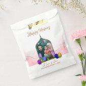 ハッピーノーズパステルピンクカラフルの花卵写真 フェイバーバッグ (封をした状態)