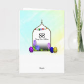 ハッピーノーズフォトパステルミントフラワーエッグカラフル カード (裏面)