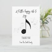 ハッピーノート先生ギフトカードホルダー 招待状 (スタンド正面)