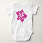 ハッピーハイビスカストロピカルフローラ ベビーボディスーツ (裏面)