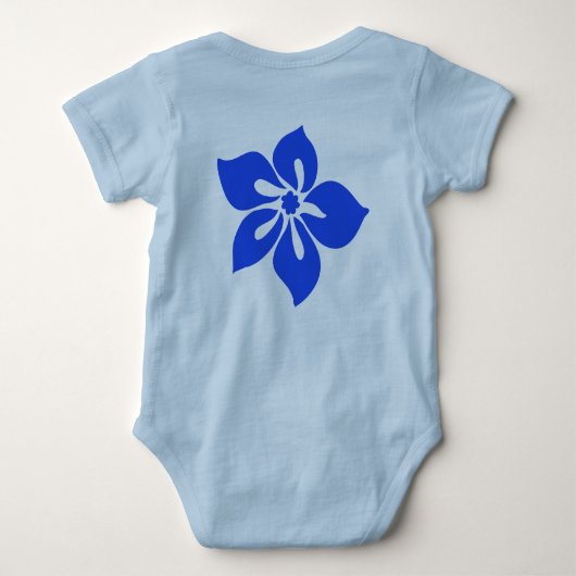 ハッピーハイビスカストロピカルフローラ ベビーボディスーツ (裏面)