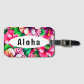 ハッピーハイビスカスハワイアンフローラ ラゲッジタグ (正面横)