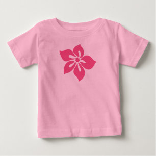 ハッピーハイビスカス乳児ティー ベビーTシャツ