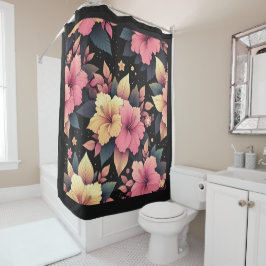 ハッピーハイビスカス シャワーカーテン