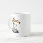 ハッピーハウウィンおもしろい犬プン コーヒーマグカップ (正面左)