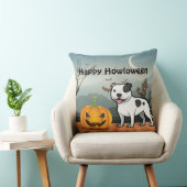 ハッピーハウウィン（犬）スタッフォードブルテリア クッション (椅子)